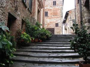 Lucignano in the rain