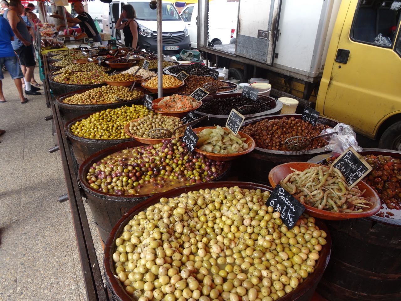 Market day in Valras-Plage, France